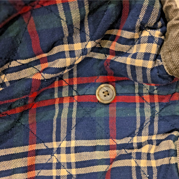 VTG Abercrombie & Fitch Men’s Green Adirondack Jacket L Cotton Plaid Lined Y2K - Picture 5 of 16